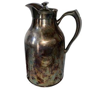 Victorian Plate Silver Plated Antique Pitcher Carafe - Natural Patina